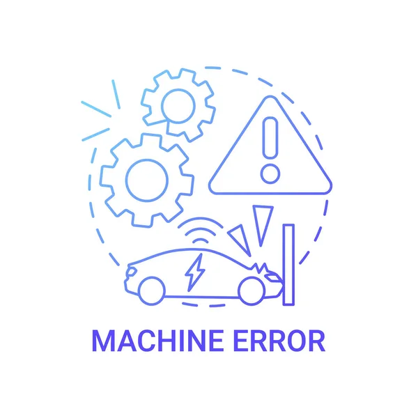 Icône Concept Problème Rupture Machine Futur Véhicule Défaut Surveillance Avertissement — Image vectorielle