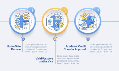 Stajyerlik vektör bilgi şablonu gerektirir. Geçerli belgeler tasarım elementlerini sunar. Veri görselleştirmesi 3 adımda. İşlem zaman çizelgesi bilgi şeması. Satır simgeleriyle çalışma akışı düzeni