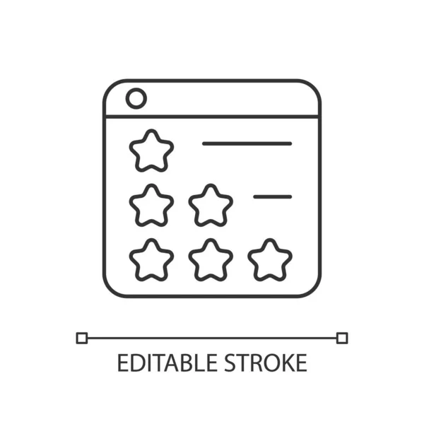 Redes Revisão Consumidor Ícone Linear Feedback Clientes Para Empresas Revisão —  Vetores de Stock