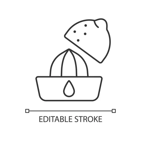 Zitrone Auspressen Frischer Saft Für Diätgetränke Obstpresse Vorhanden Kochanleitung Thin — Stockvektor