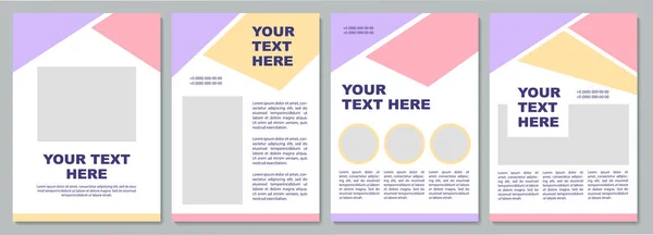 Modèle Brochure Présentation Entreprise Brochure Livret Impression Dépliants Conception Couverture — Image vectorielle