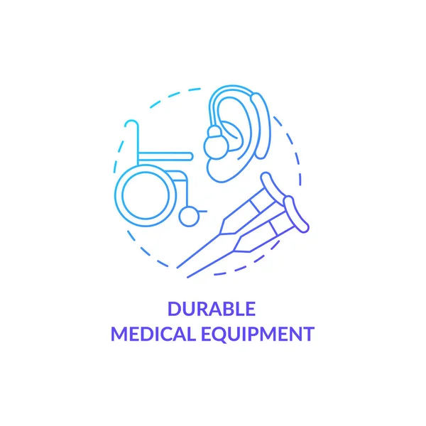 Иконка Долговечного Медицинского Оборудования Доступная Социальная Помощь Гуманитарная Помощь Клинических — стоковый вектор