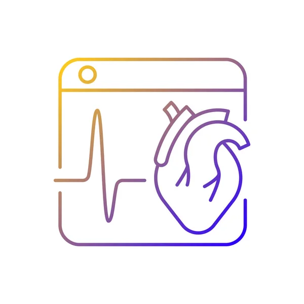 Icône Vectorielle Linéaire Gradient Plateformes Médicales Partage Données Médicales Dans — Image vectorielle