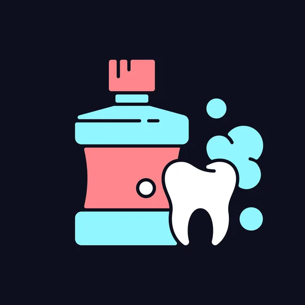 Enjuague Bucal Para Salud Los Dientes Icono Color Rgb Para — Vector de stock