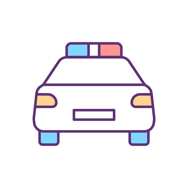 Значок Цвета Полицейской Машины Rgb Автомобиль Представителя Власти Полицейский Автомобиль — стоковый вектор