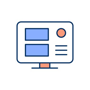 Bilgi güvenliği RGB renk simgesi. Siber uzayda gözetleme sistemi. Sanal çevre güvenliği. İnternet dolandırıcılığını önleme. İzole vektör çizimi. Basit doldurulmuş çizgi çizimi