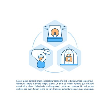 İnsan ticaret işaretleri konsept satır simgeleri ile metin. Kopya uzayı ile PPT sayfa vektör şablonu. Broşür, dergi, gazete tasarımı. Beyaz üzerinde insan köleliği bağlantılı doğrusal çizimler