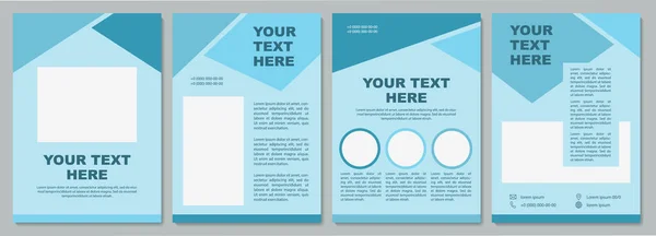 Geometric Turquoise Corporate Brochure Template Flyer Booklet Leaflet Print Cover — Stock Vector