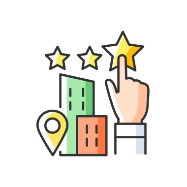 İyi niyet RGB renk simgesi. Şirket alımı. Elle tutulamaz iş varlığı. Net adil değerin toplamı. Atılgan kalite kontrol. İzole vektör çizimi. Basit doldurulmuş çizgi çizimi