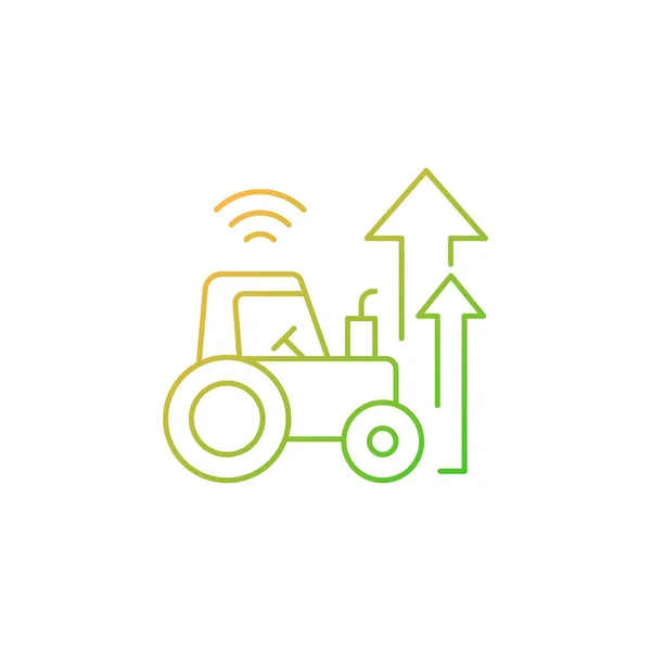 Icône Vectorielle Linéaire Gradient Modernisation Agricole Technologie Science Dans Agriculture — Image vectorielle