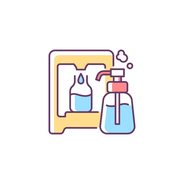 Tvål Rgb Färg Ikon Miljövänligt Paket För Kosmetika För Hushållsbruk — Stock vektor