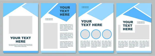 Geometrische Blauwe Instructie Brochure Template Flyer Boekje Folder Print Cover — Stockvector