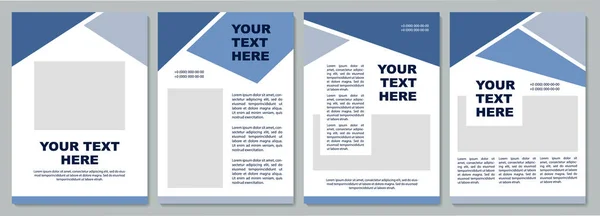 Geometrische Blauwe Industriële Brochure Template Flyer Boekje Folder Print Cover — Stockvector