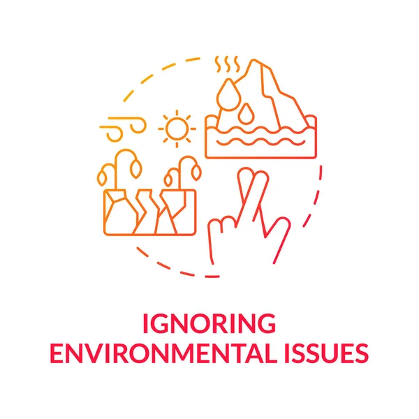 Αγνοώντας Εικονίδιο Έννοιας Διαβάθμισης Περιβαλλοντικών Ζητημάτων Περιβαλλοντικές Ανησυχίες Ακραία Μετεωρολογικά — Διανυσματικό Αρχείο