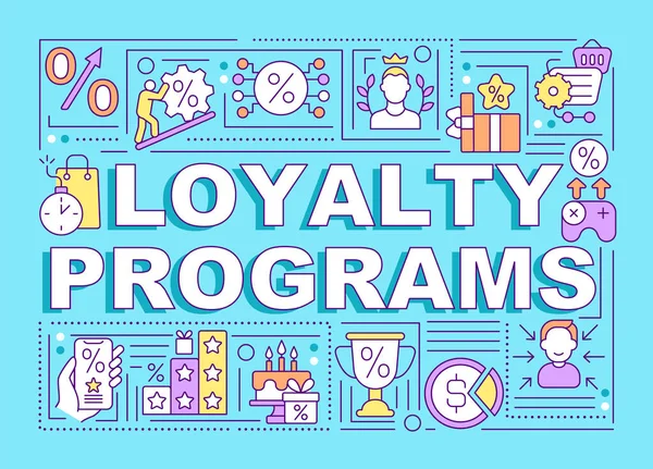Program Loyalitas Konsep Kata Banner Sistem Hadiah Untuk Pelanggan Infografis - Stok Vektor