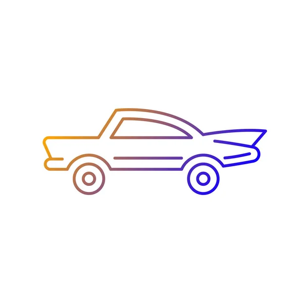 Klasyczna Ikona Wektora Liniowego Gradientu Samochodu Nostalgiczna Wartość Klasyczny Samochód — Wektor stockowy