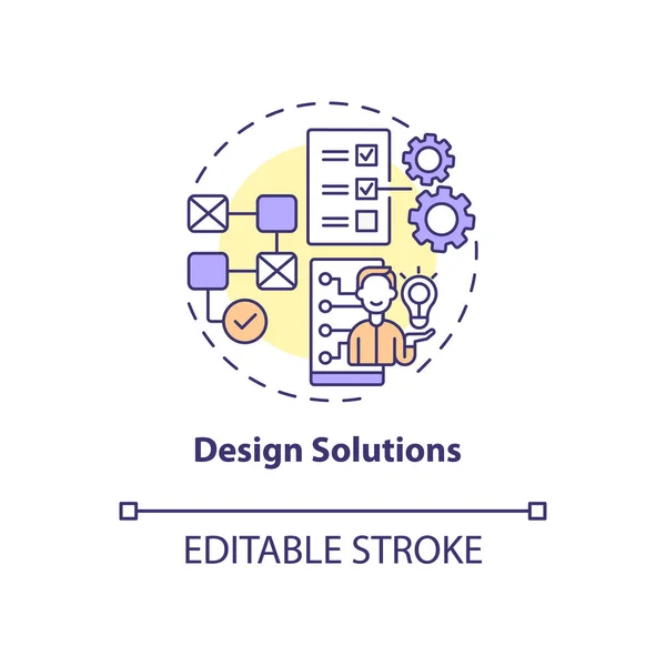 Design Ícone Conceito Soluções Processo Trabalho Centrado Usuário Ideia Abstrata — Vetor de Stock