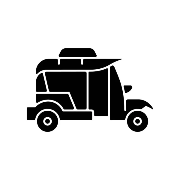 Бангкокская Икона Тук Тук Трехколесный Автомобиль Моторизованный Рикша Городской Транспорт — стоковый вектор
