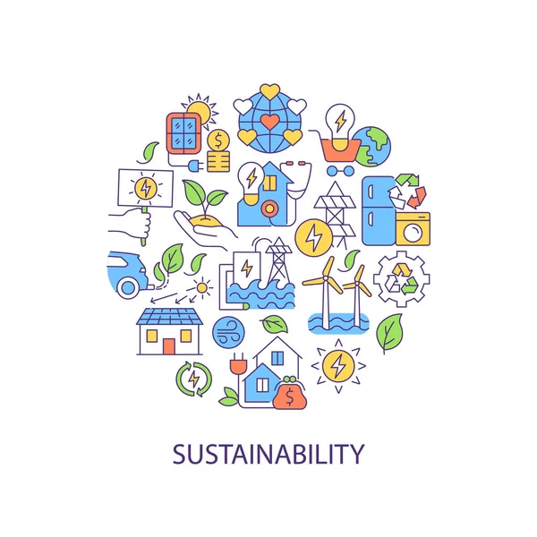 Layout Conceito Cor Abstrata Sustentabilidade Com Título Ecologia Mundial Fonte —  Vetores de Stock