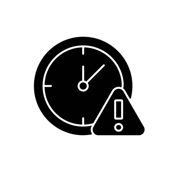 Utilice Durante Mucho Tiempo Icono Etiqueta Manual Glifo Negro Uso — Vector de stock