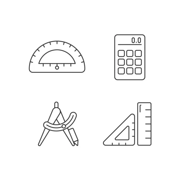 Εργαλεία Φοιτητών Αρχιτεκτονικής Σύνολο Γραμμικών Εικόνων Προμήθειες Σύνταξης Υπολογιστής Εργαλείο — Διανυσματικό Αρχείο
