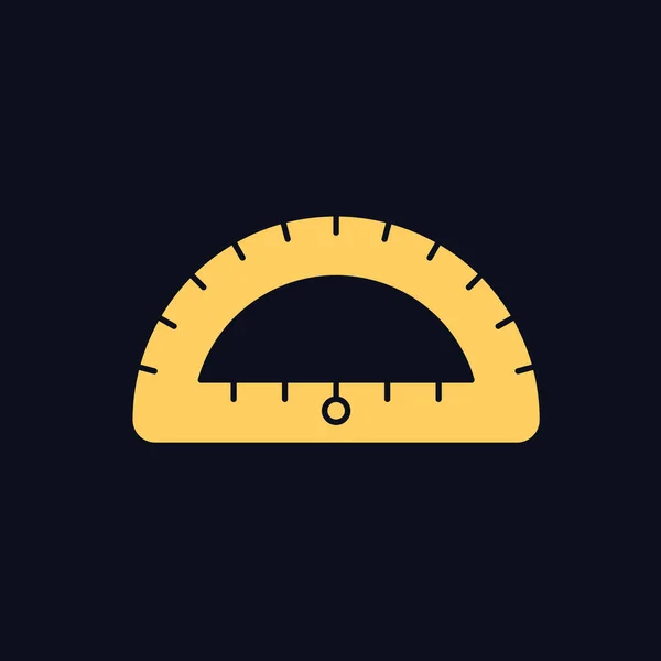 Protractor Rvb Icône Couleur Pour Thème Sombre Instrument Construction Mesure — Image vectorielle