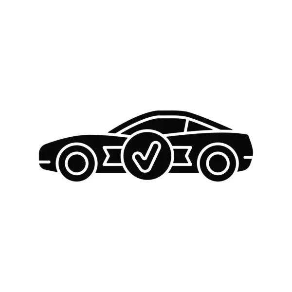 Kiváló Minőségű Autó Fekete Jel Ikon Magas Minősítésű Professzionális Jármű — Stock Vector