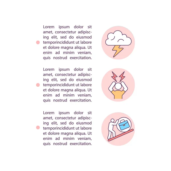 Higher Stress Level Concept Line Icons Text Ppt Page Vector Vector Graphics