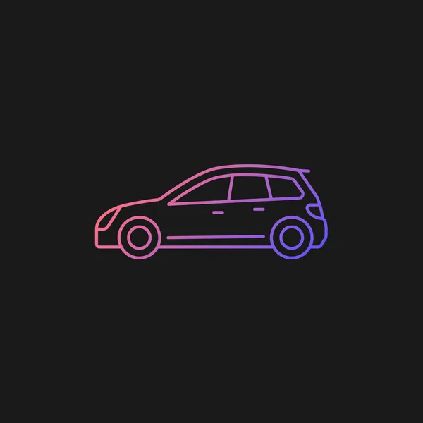 Icône Vectorielle Gradient Hayon Pour Thème Sombre Voiture Sport Bon — Image vectorielle