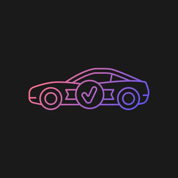 Top Quality Car Gradient Vector Icon Dark Theme High Rated — Stock Vector