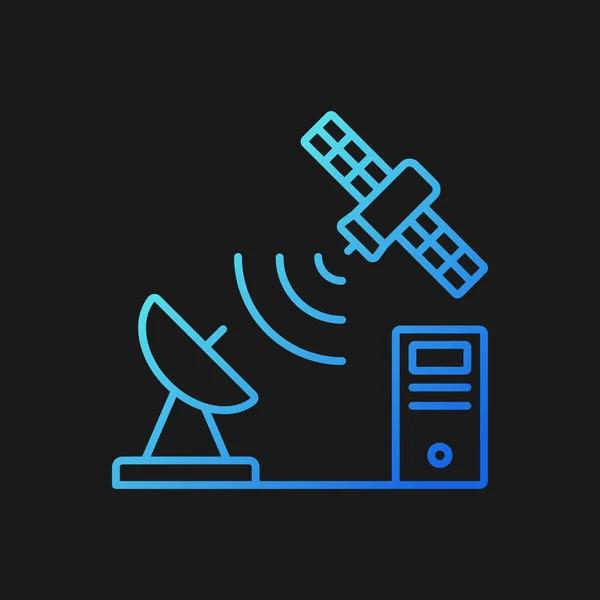 Tcp Sobre Icono Vector Gradiente Satélite Para Tema Oscuro Conexión — Archivo Imágenes Vectoriales