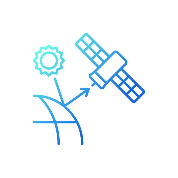 Detecção Remota Ícone Vetorial Linear Gradiente Satélite Conceituação Digital Terra —  Vetores de Stock