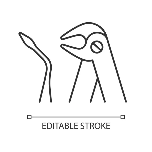 Lineares Symbol Für Werkzeuge Zur Zahnextraktion Zahnzange Und Aufzug Oralchirurgische — Stockvektor