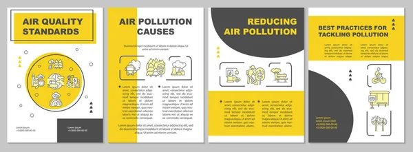 Vzor Normám Kvality Ovzduší Snižování Množství Látek Znečišťujících Ovzduší Leták — Stockový vektor
