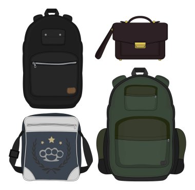 4 moda erkek çanta set