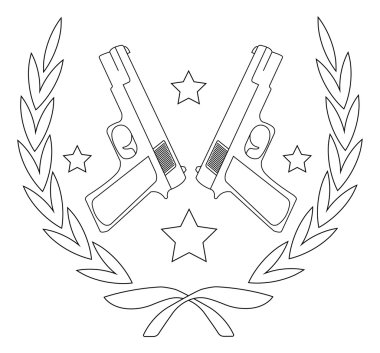 Kontur, hat Sanat logo üzerinde beyaz izole