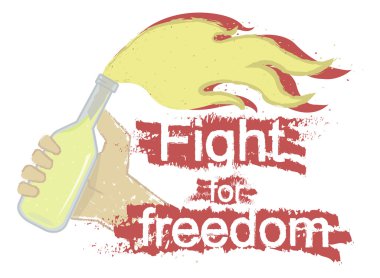 Grunge protesto logo çizik