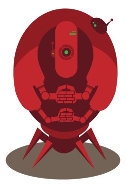Büyük kırmızı uzaylı robot