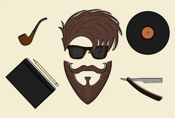 Ensemble de trucs de style hipster — Image vectorielle