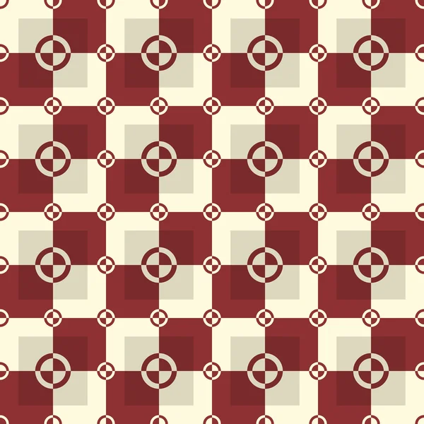 Circle-squares raster seamless pattern — Stock Vector