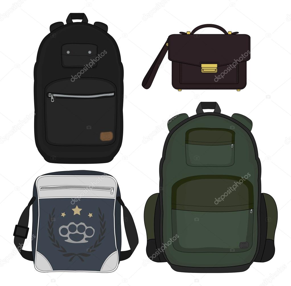 Set of 4 fashionable men bags