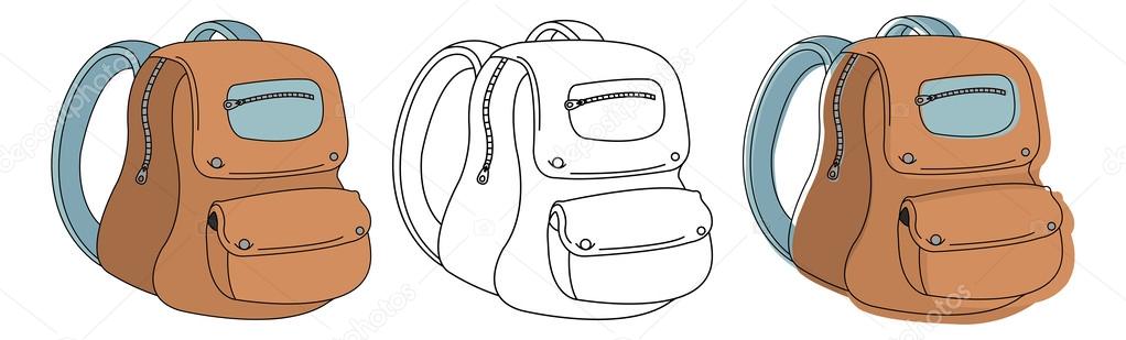 School bag in three different styles Stock Vector Image by ©bsd #61621435 School bag in three different styles Stock Vector Image by ©bsd #61621435