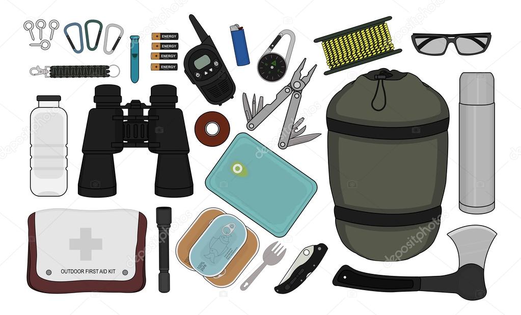 Campingausrüstung set, Survival Kit