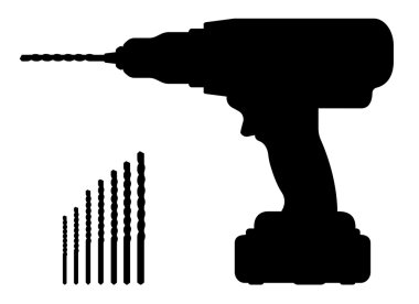 Electric cordless hand drill with bits