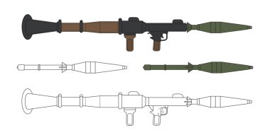 guns rocket launcher clipart