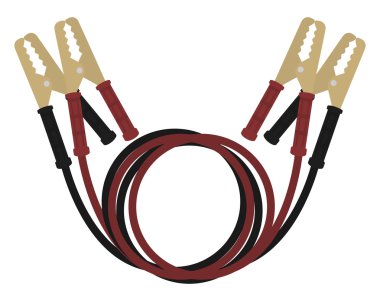 Car jumper power cables clipart