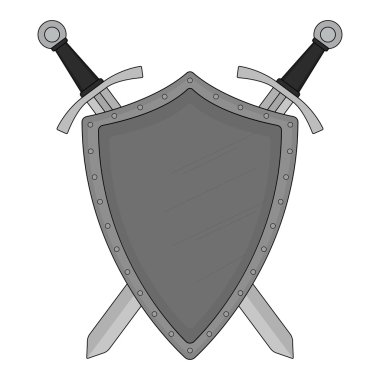 İki çapraz kılıç ile kalkan