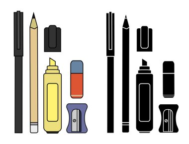 Stationery writing tools set