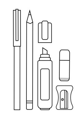 Stationery writing tools set