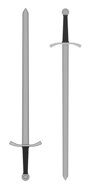 İki elle ortaçağ kılıç